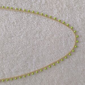 Kendra Scott Gold and Lime Necklace